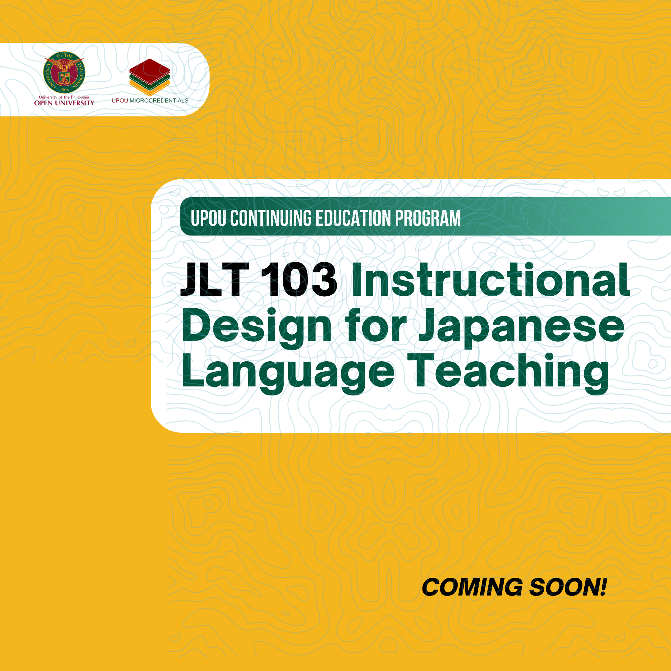 JLT 103 Instructional Design for Japanese Language Teaching
